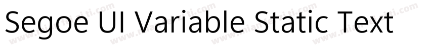 Segoe UI Variable Static Text Bold字体转换